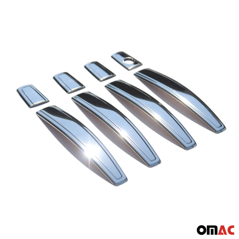 Couverture poignée de porte pour Opel Astra H 2004-2010 4 Portes Acier 8Pcs