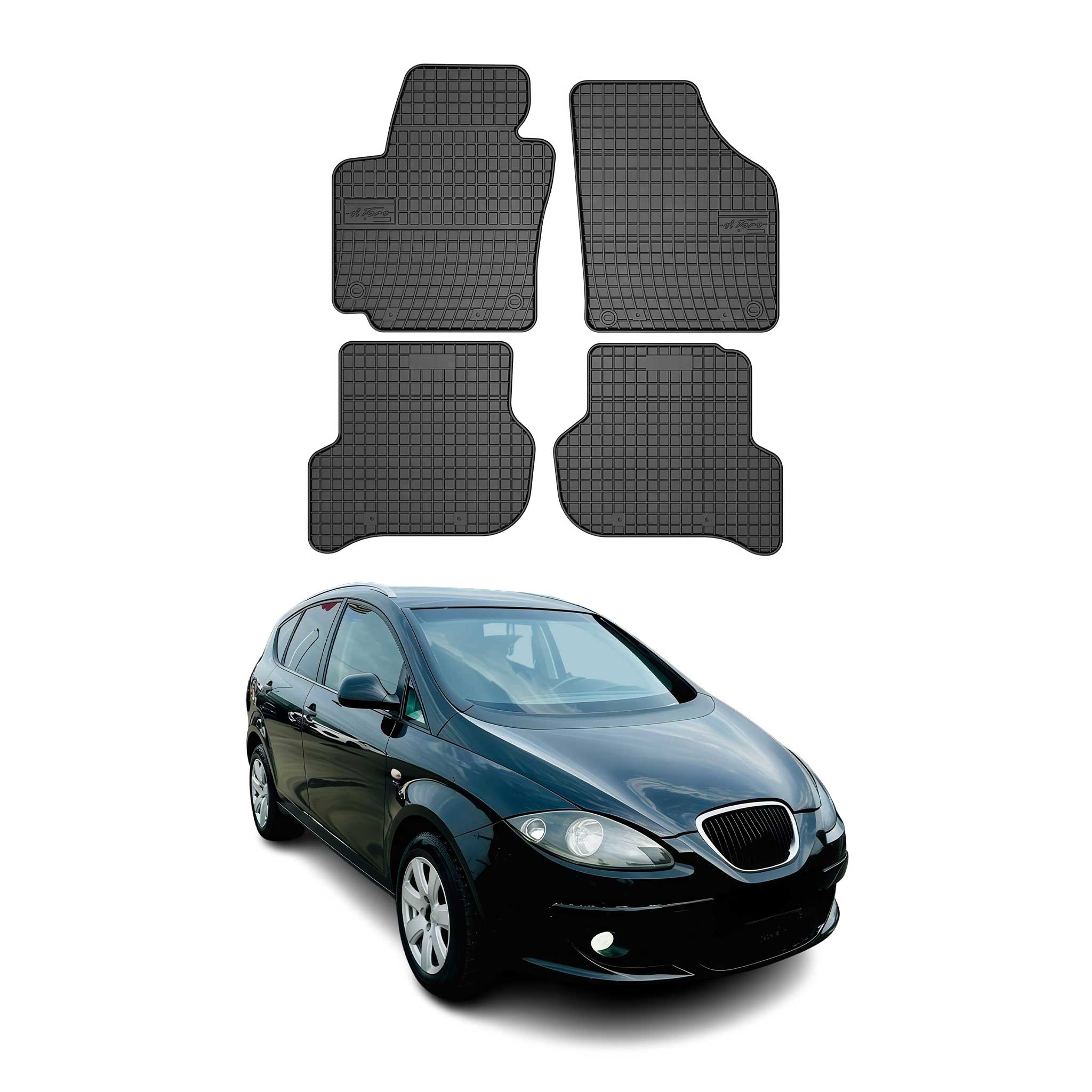 Tapis de Sol pour Seat Altea 2004-2015 Caoutchouc Noir