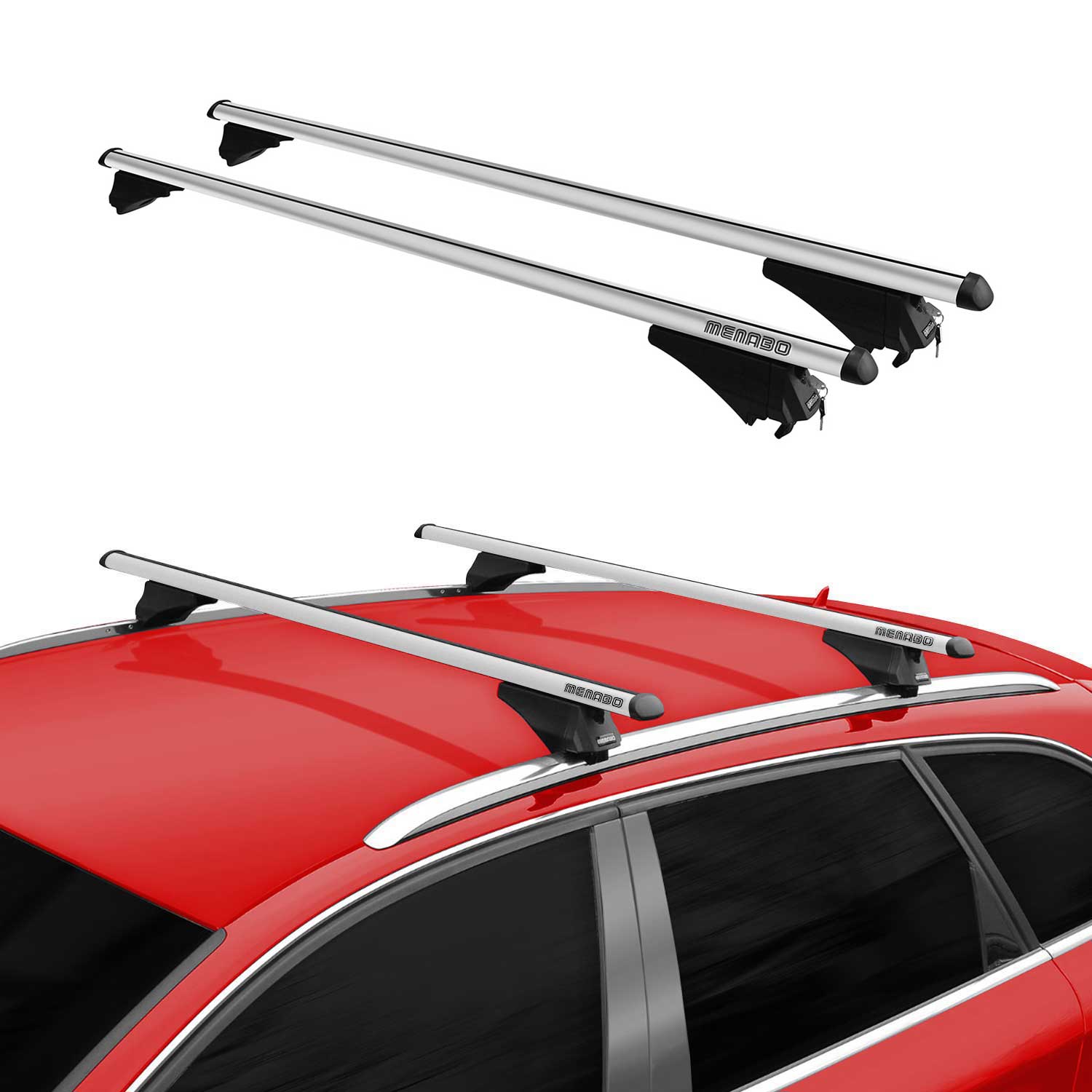 Tiger Barres de toit transversales pour Audi Q3 III FJ 2025-2026 Aluminium Gris
