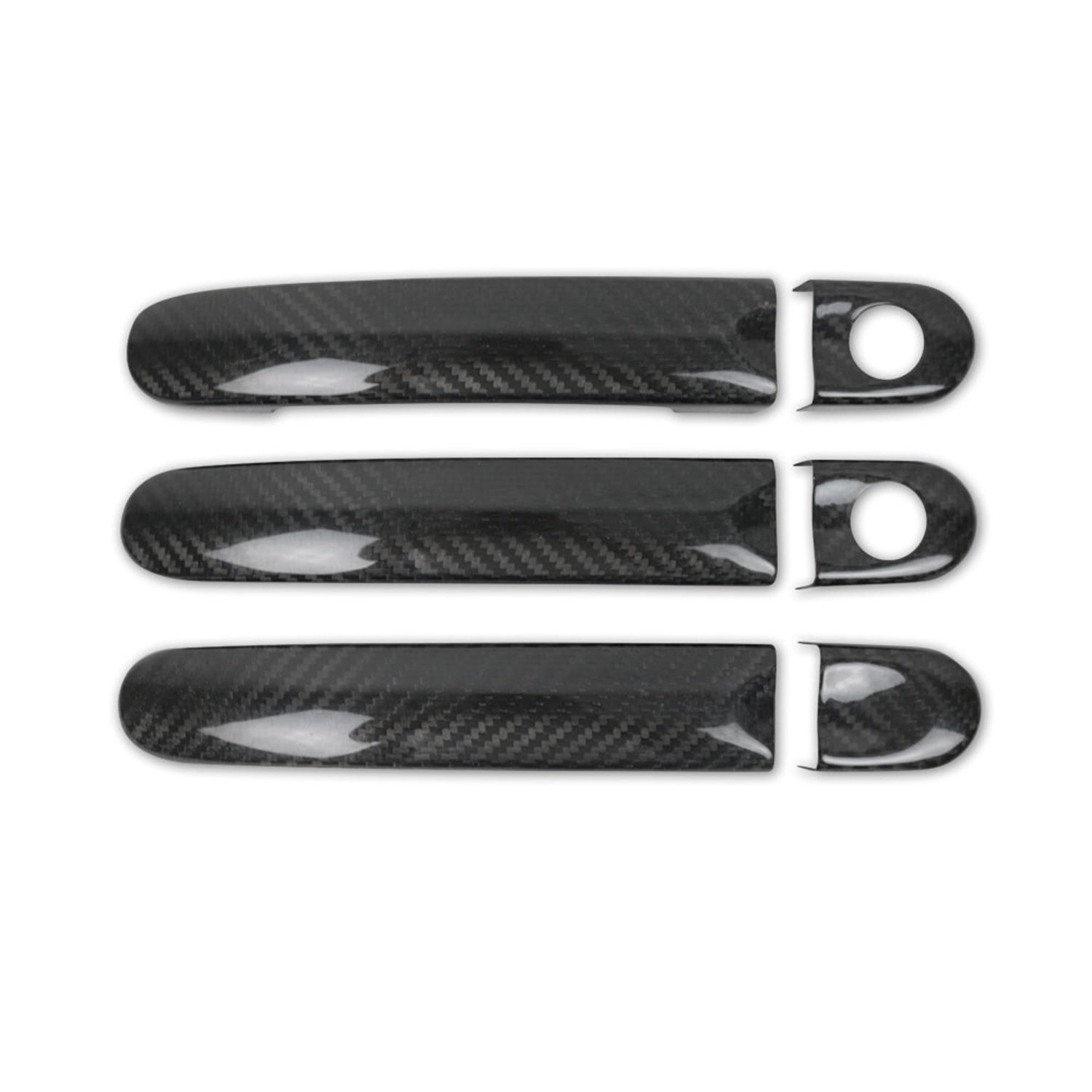 Couverture Poignée de porte pour VW T6 T6.1 tout 2015-2024 3Portes H2 Carbone
