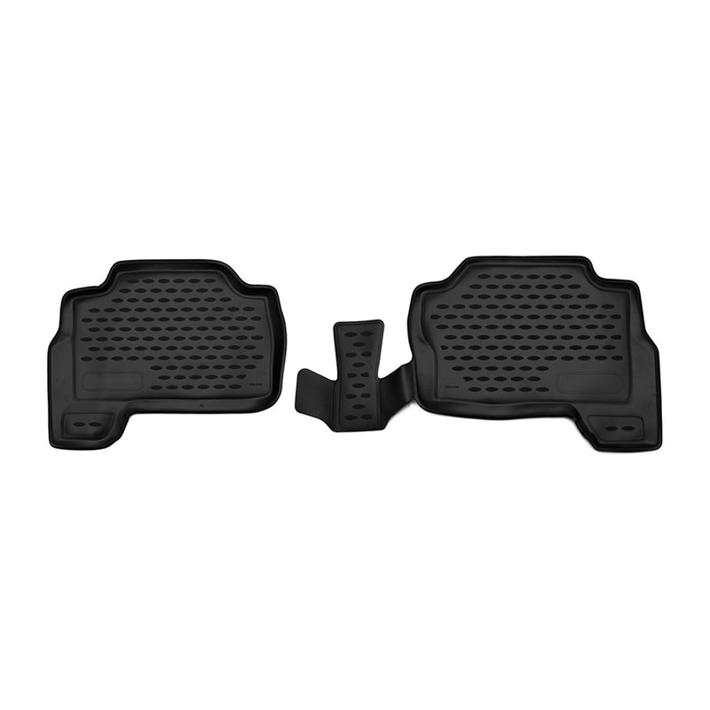 Tapis de sol pour Mitsubishi Pajero Sport 2016-2024 2ème rangée TPE 3D Noir 2x