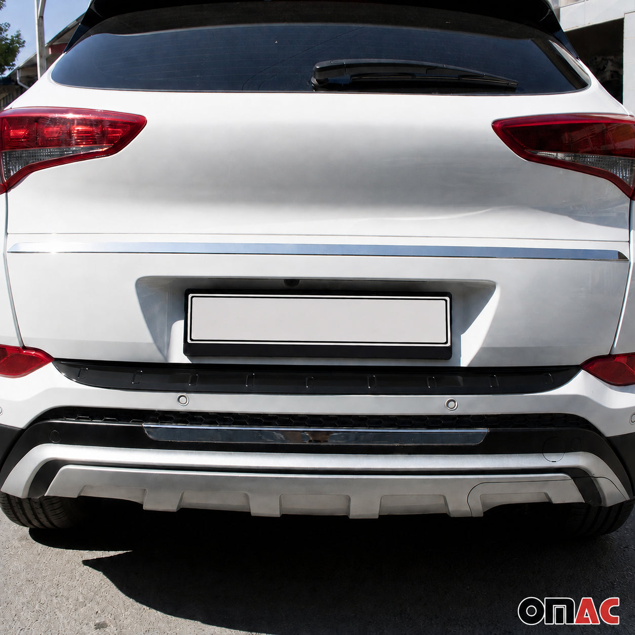 Protection de Pare-Chocs pour Hyundai Tucson III 2016-18 Pre-FL noir brillant