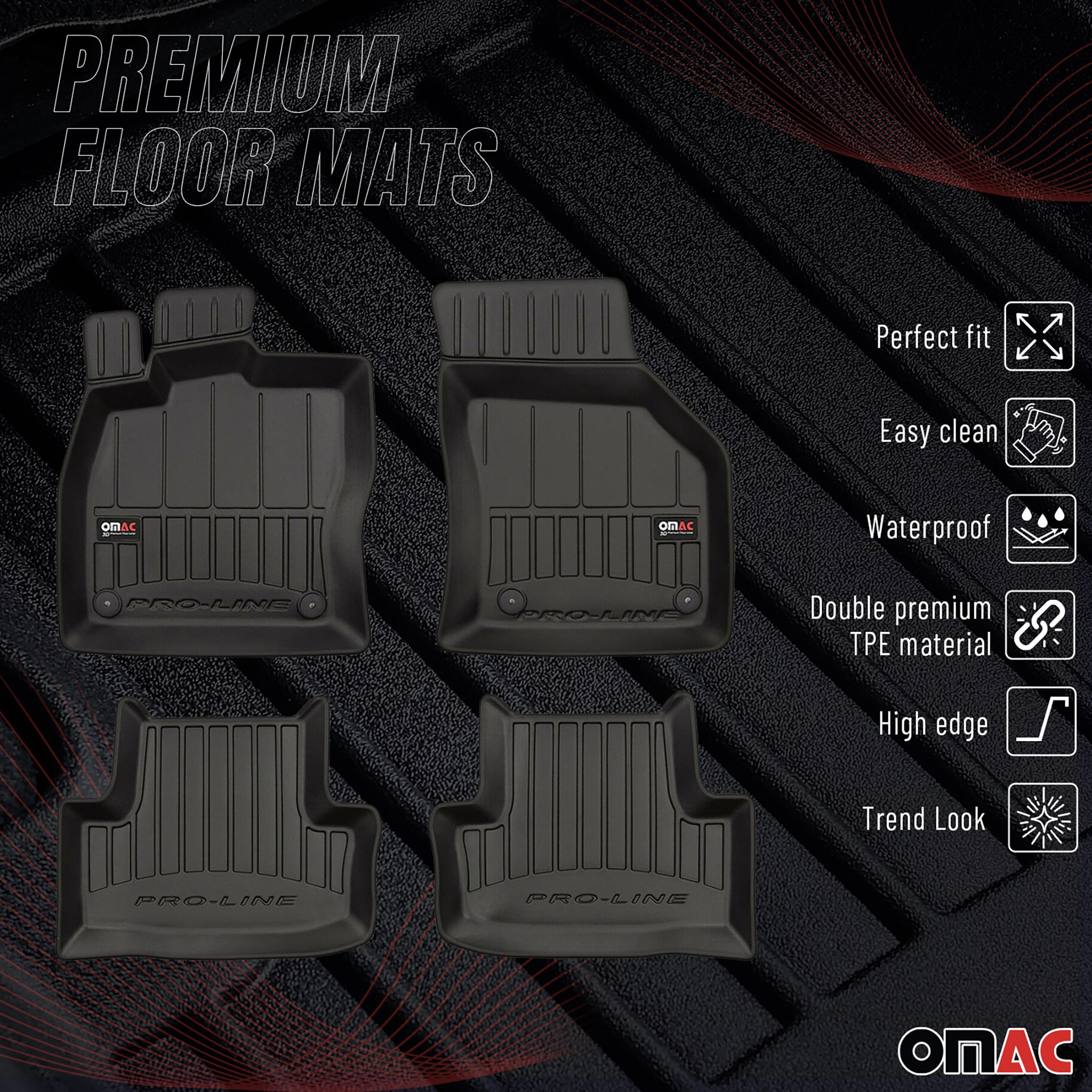 Tapis de Sol pour Skoda Karoq 2017-2026 TPE Noir