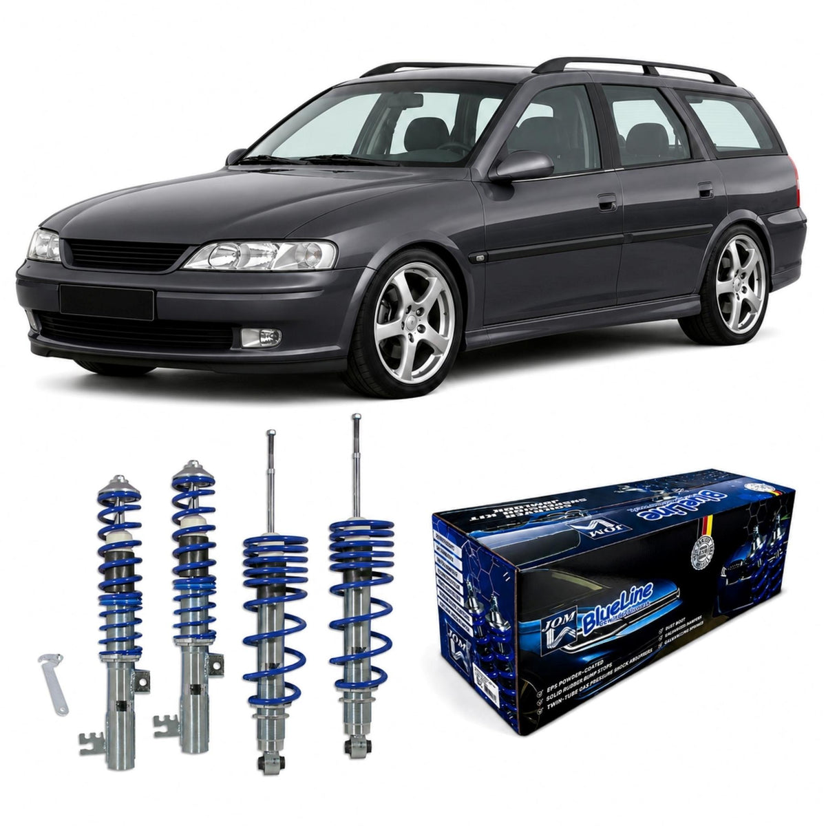 JOM BlueLine Combinés Filetés pour Opel Vectra B auch Caravan-Modelle