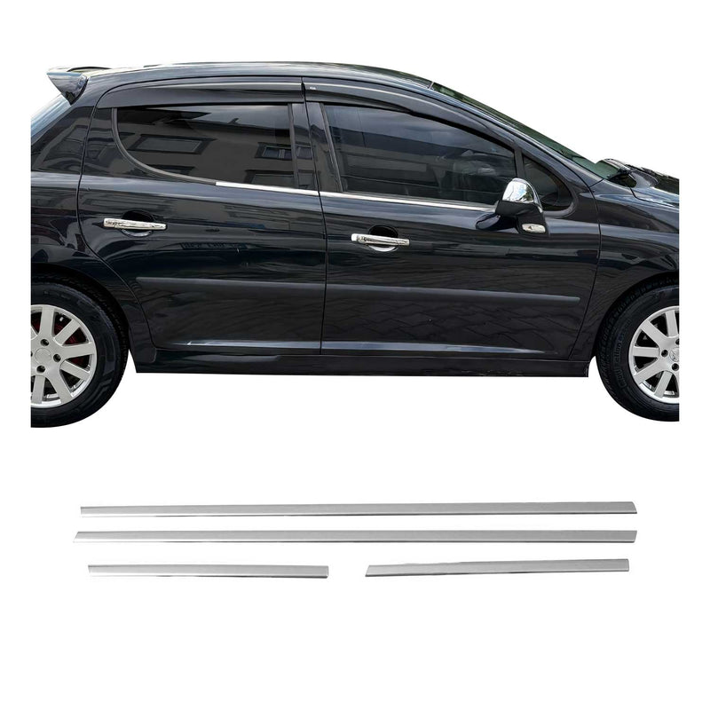 Garniture de Fenêtre pour Peugeot 207 HB 2006-2012 Acier Inox 4Pcs