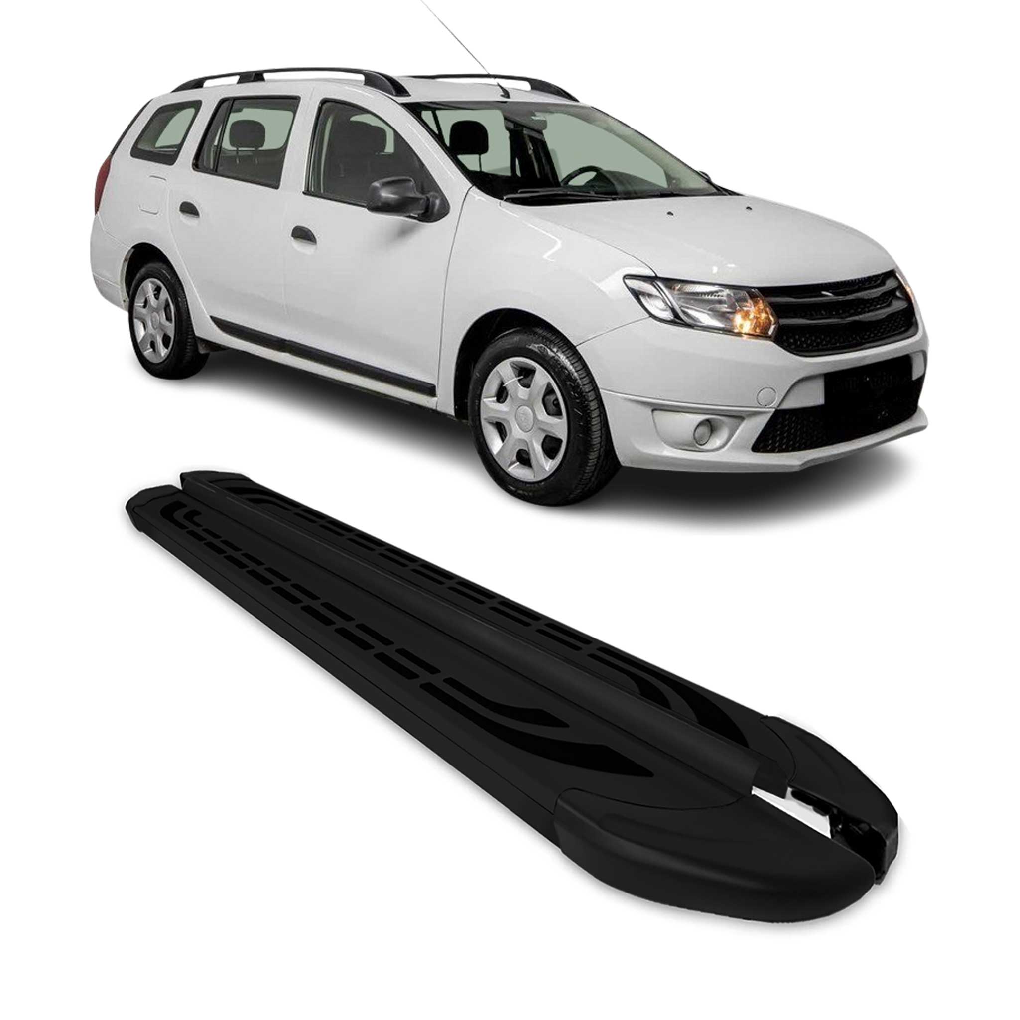 Marchepieds Latéraux pédale pour Dacia Logan MCV 2013-2021 Aluminium Noir 2Pcs