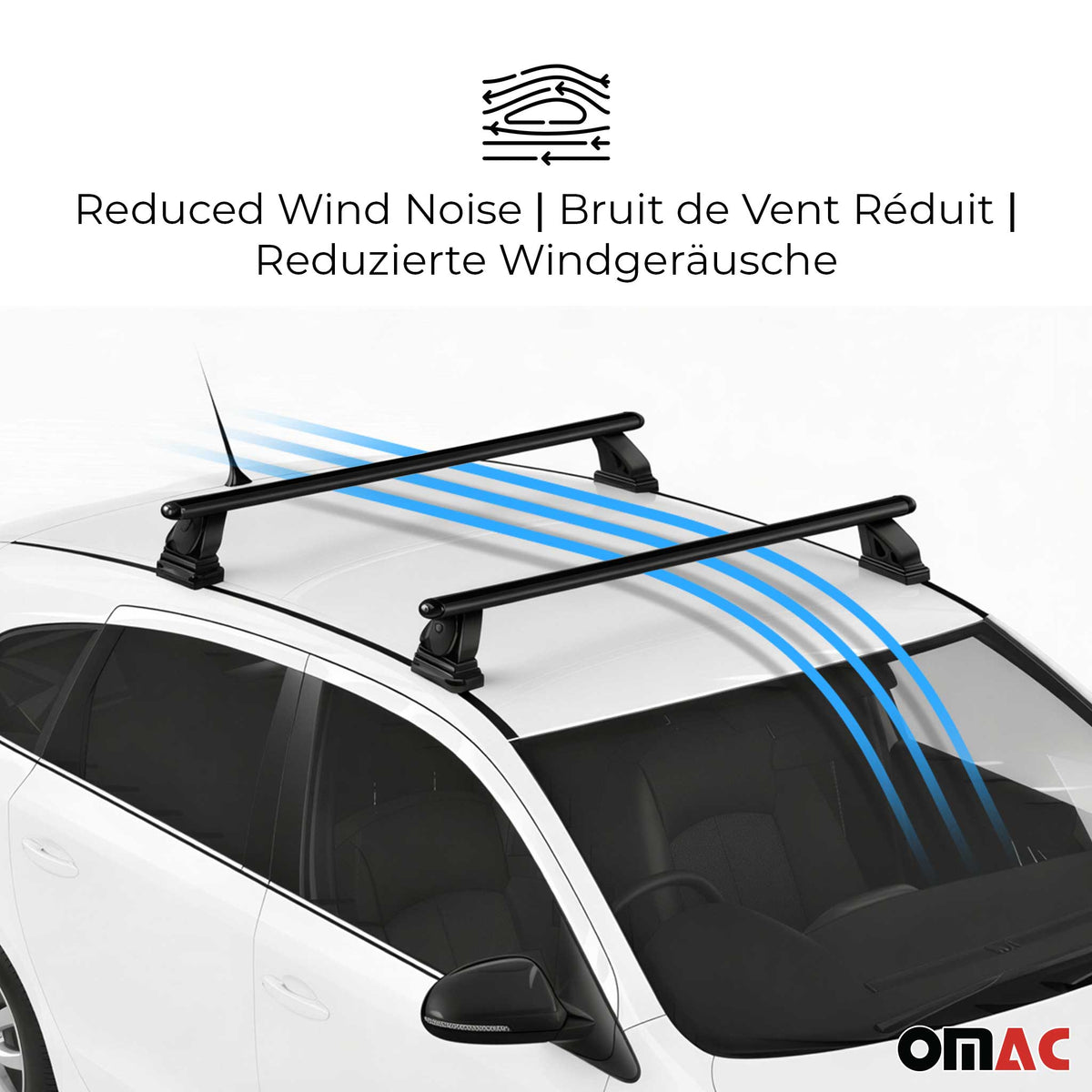 Barres de toit transversales acier pour Mitsubishi ASX I 2010-2022 Noir 2Pcs