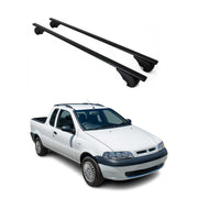 Barres de toit Transversales pour Fiat Strada 2004-2024 Fer Noir