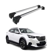 Barres De Toit Transversales pour Peugeot 2008 2019-2026 Aluminium Gris ABE