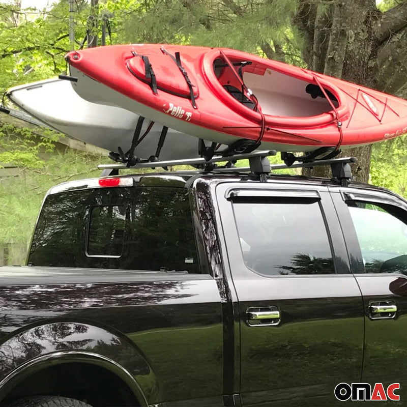 Menabo Porte-kayak de toit support canoë 2 pièces porte-bateau sangles fixation