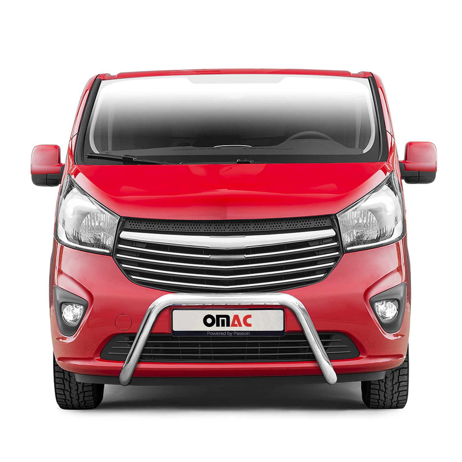Pare-Buffle Avant Pour Opel Vivaro B 2014-2019 en Acier Inoxydable Argent