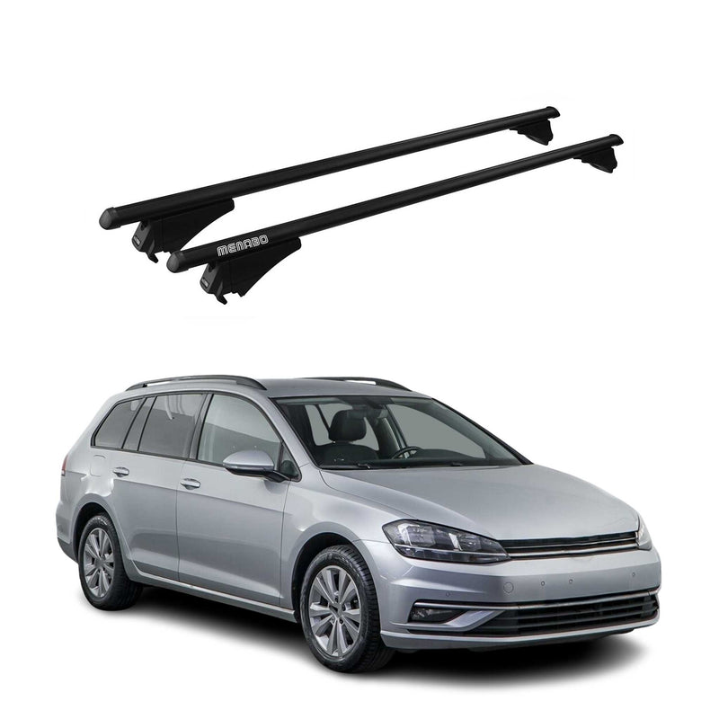 Tiger Barres de toit transversales pour VW Golf 2012-2019 Noir
