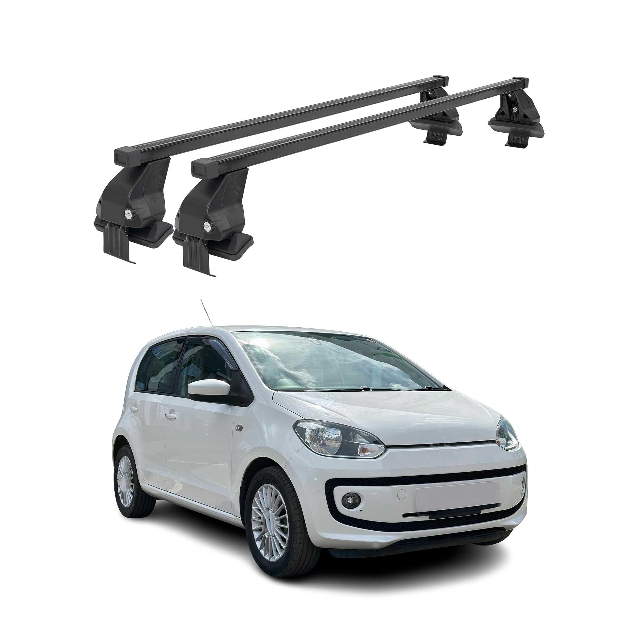 Barres Transversales Menabo pour VW Up! 2011-2016 Noir