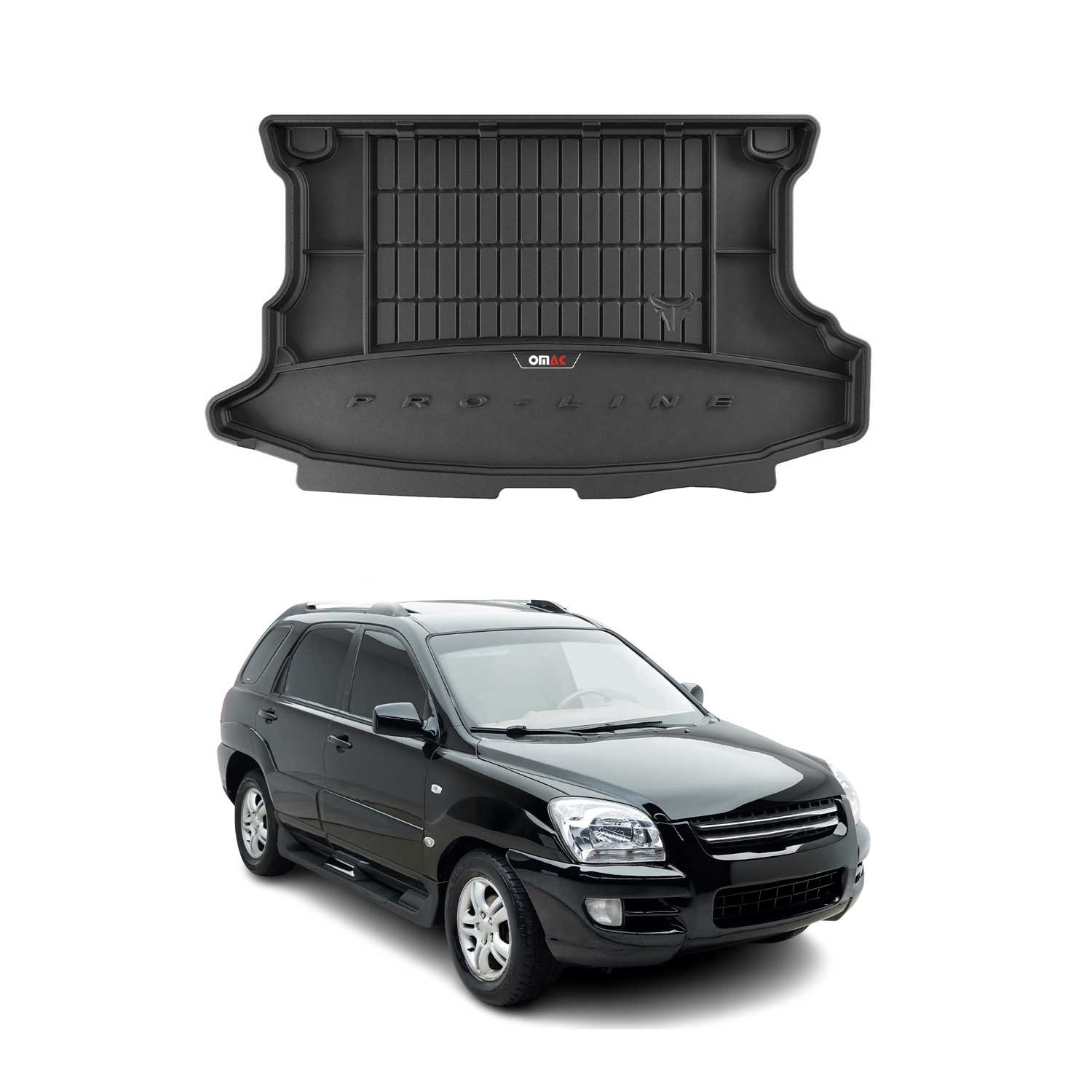 Tapis de Coffre pour Kia Sportage 2004-2010 TPE Noir