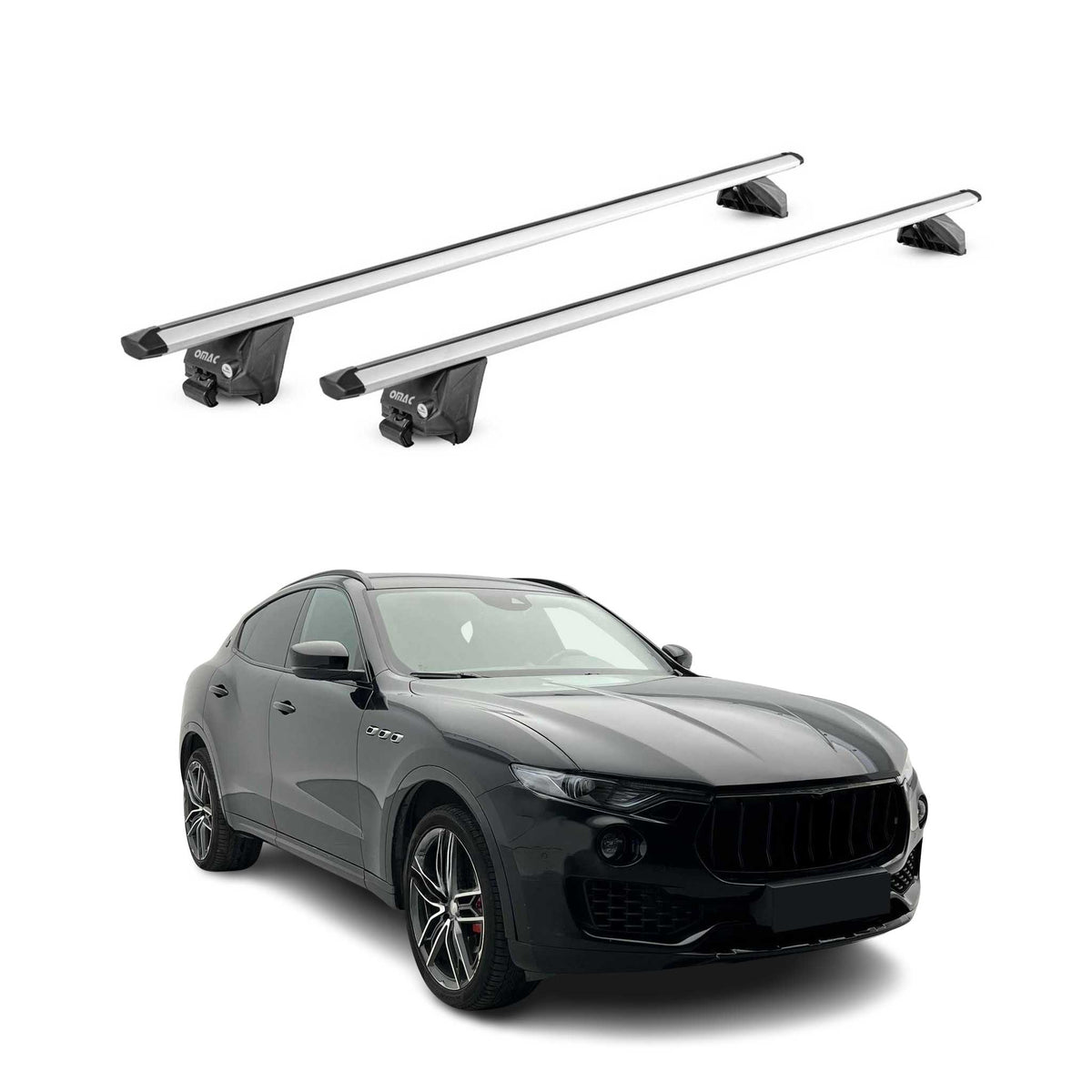 Barres de toit transversales pour Maserati Levante 2017-2024 Alu Gris 2x ABE