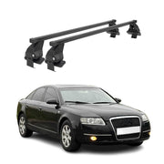 Barres de toit transversales Menabo pour Audi A6 C6 Berline 2004-2011 Noir