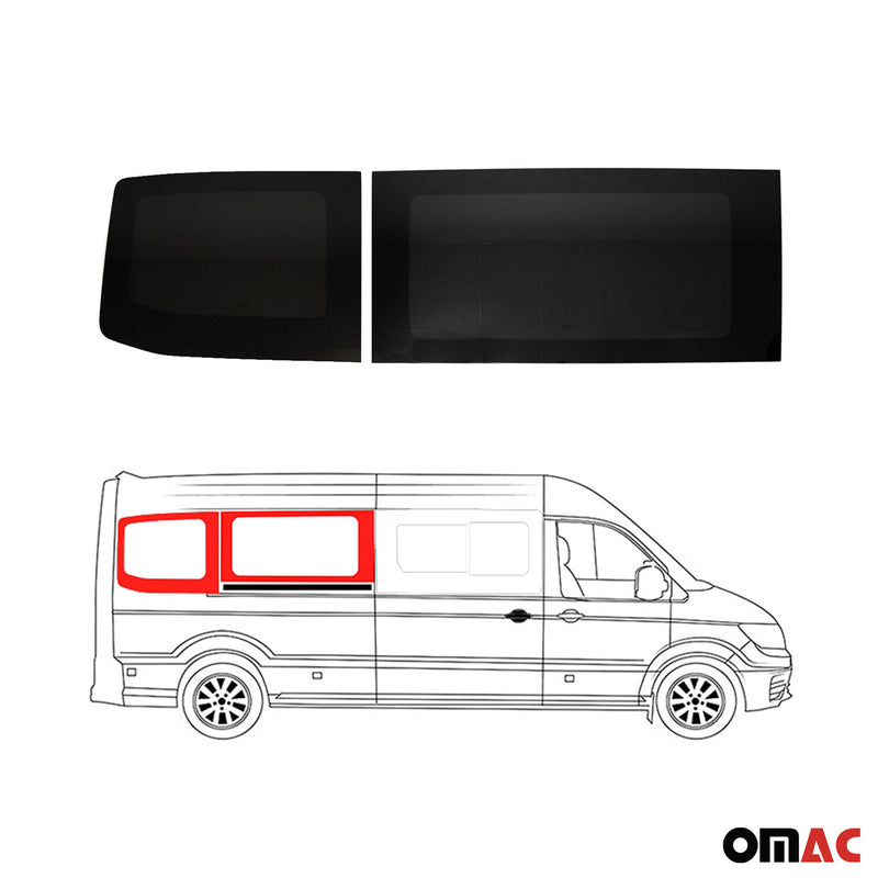 Set Vitre de fenêtre latérale pour VW Crafter 2018-2023 L3 Long Gauche