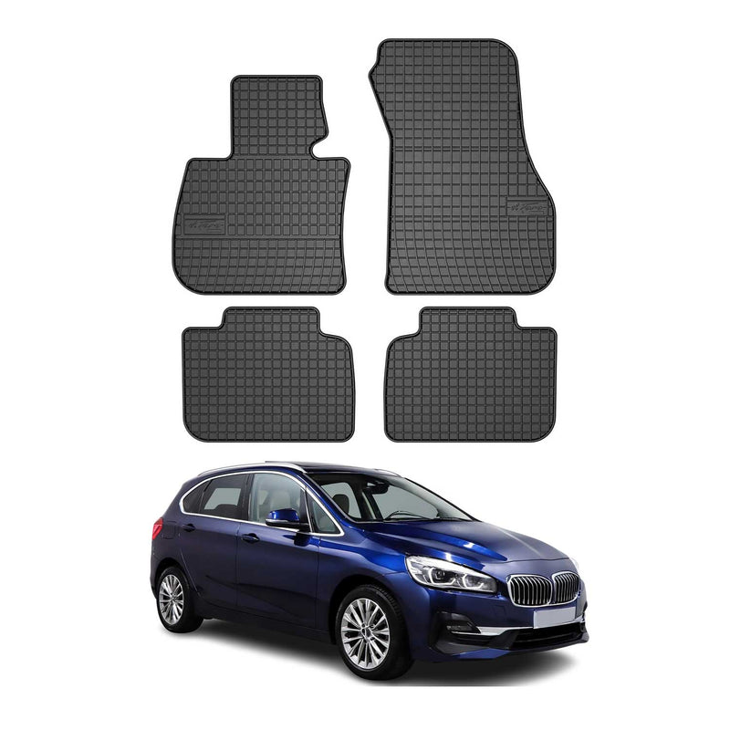OMAC Tapis de sol pour BMW Série 2 Active Tourer F45 2014-2021 Noir caoutchouc