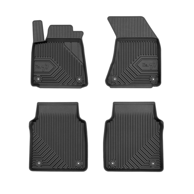 Tapis de sol No.77 pour Audi A8 D4 Langer 2009-2017 version longue TPE Noir 4Pcs