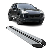 Marchepieds Latéraux pour Porsche Cayenne 2003-2010 Aluminium Argent 2Pcs