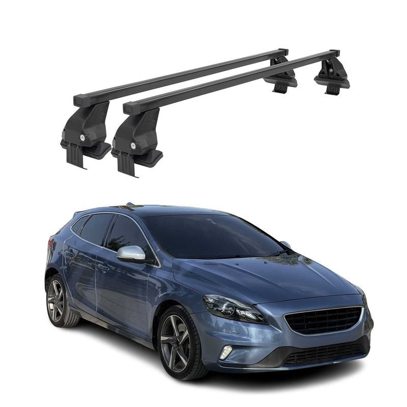 Barres Transversales Menabo pour Volvo V40 2012-2016 Noir