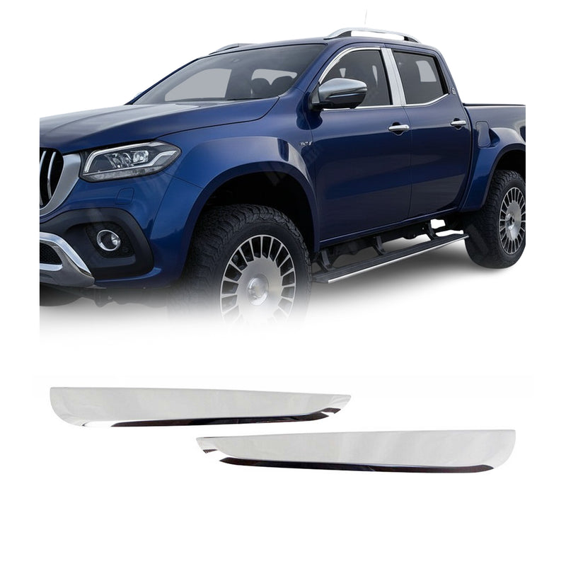 Garniture de Vitre Arrière pour Mercedes Classe X 2017-2021 acier inox 2 Pcs