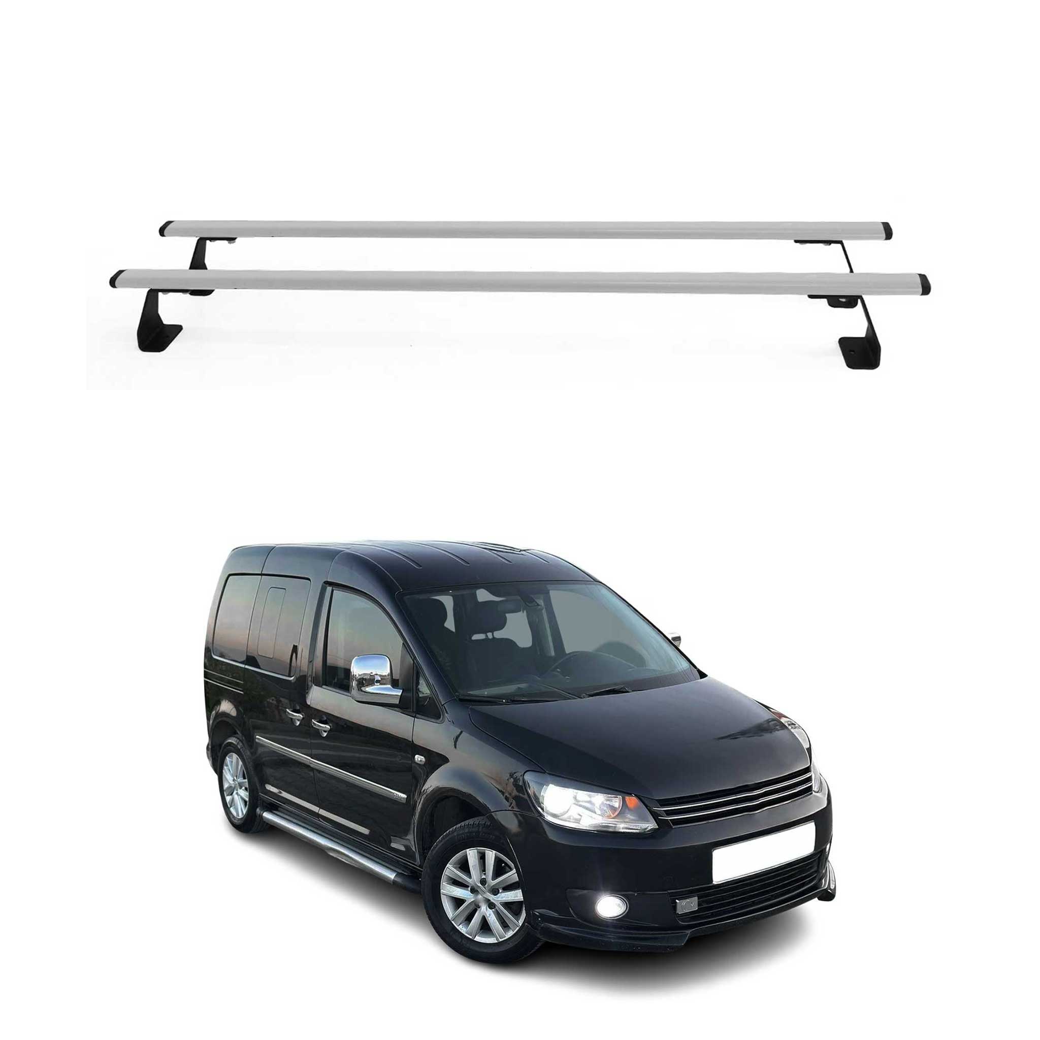 Barres de toit Heavy Duty pour volkswagenCaddy 2003-2015 Gris 2 pièces