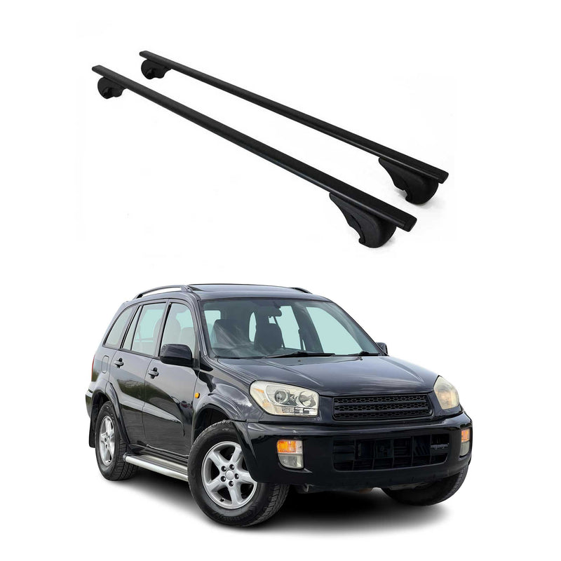Barres de toit Transversales pour Toyota RAV4 2000-2005 Fer Noir