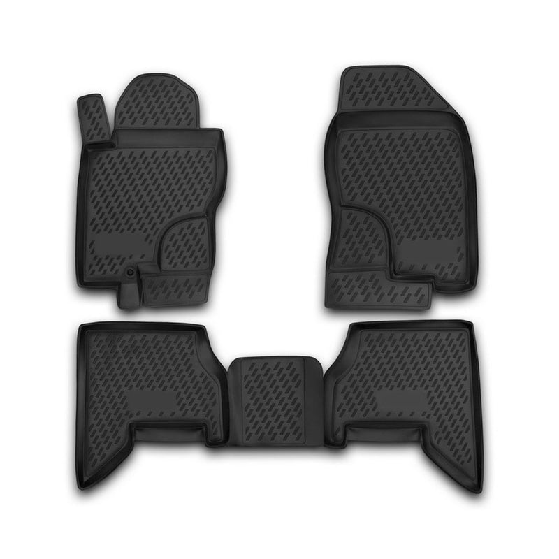 Tapis de sol pour Nissan Pathfinder III 2005-2013 en caoutchouc TPE 3D Noir 4Pcs