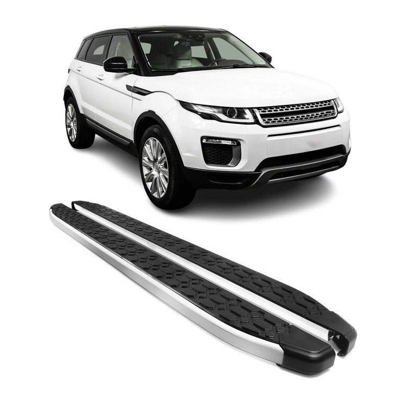 Marchepieds Latéraux pour Range Rover Evoque 2011-2018 Gris Noir Aluminium 2Pcs