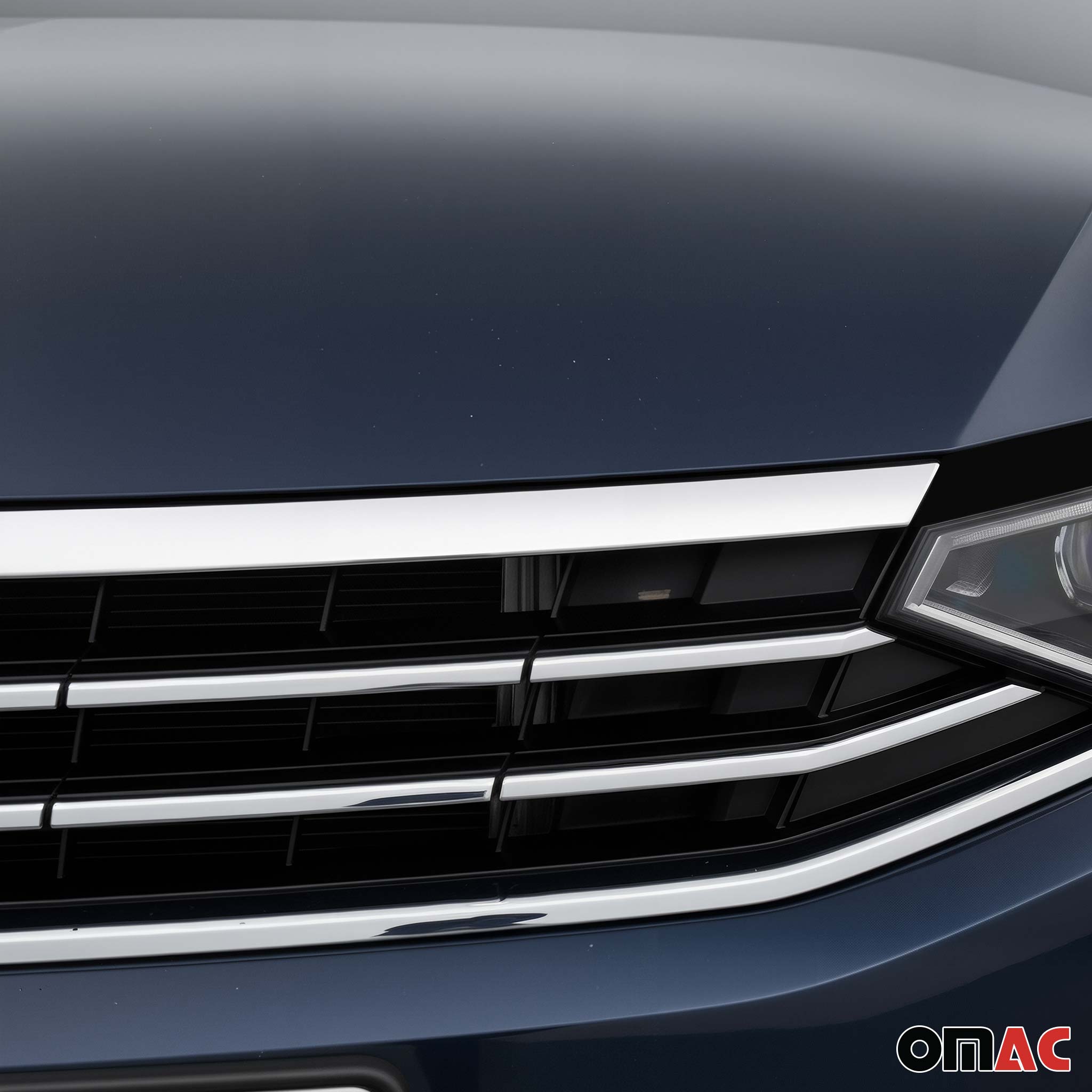 Baguette supérieur de Grille de Calandre pour VW Passat B8 2015-22 Inox Chromé