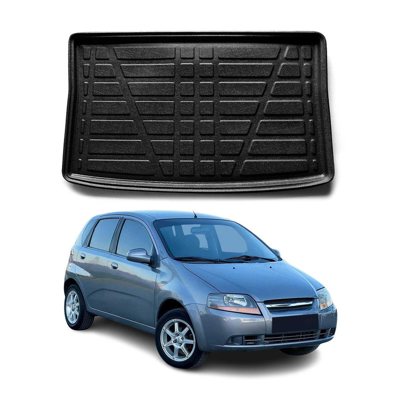 Tapis de Coffre pour Chevrolet Kalos 2004-2006 HB en TPE Noir