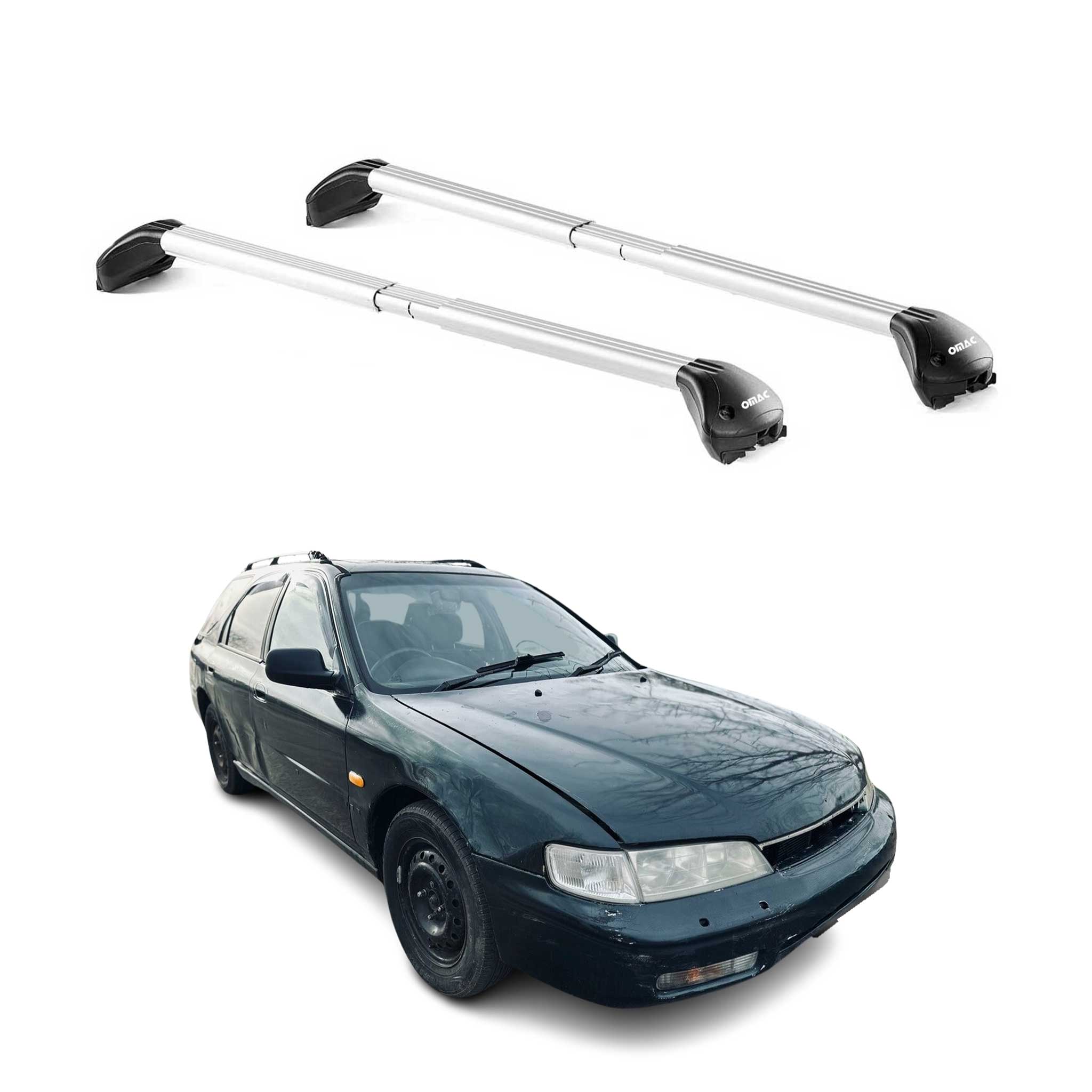 Barres de toit pour Honda Accord Wagon 1994-2015 Gris Argenté 2 pièces ABE