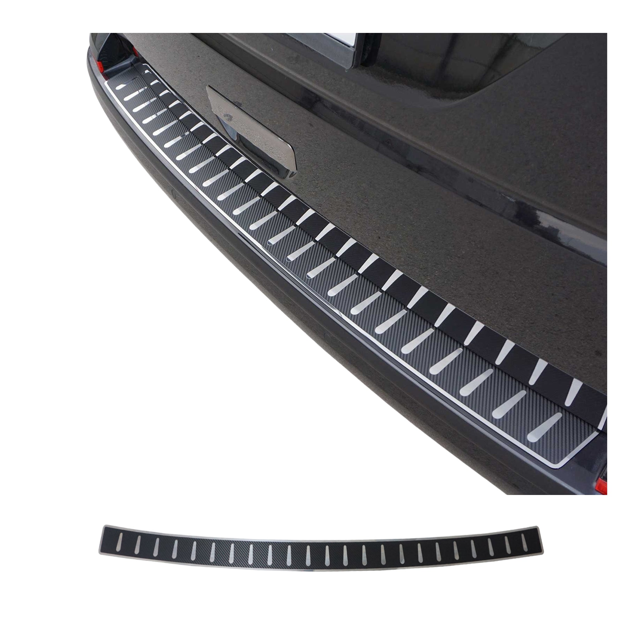 Protection Seuil de Pare-chocs Pour VW T5 Transporter 2003-2015 inox & Carbone