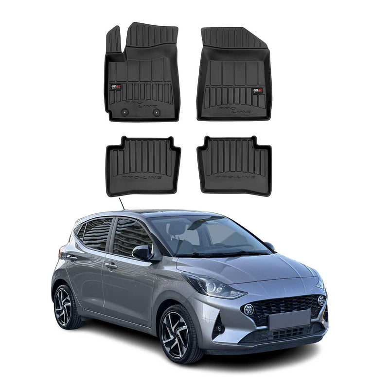 Tapis de Sol pour Hyundai i10 2019-2025 TPE Noir
