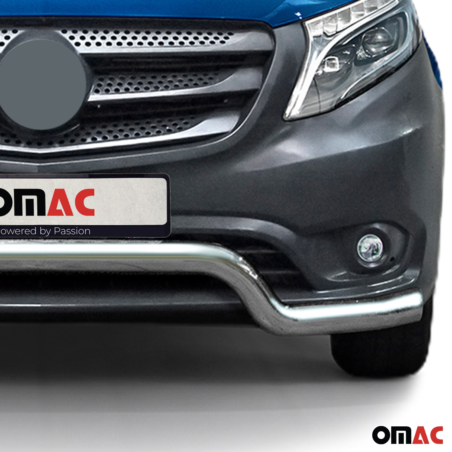 Pare-Buffle Avant Pour Mercedes Vito W447 2014-2026 Acier Inoxy Argent