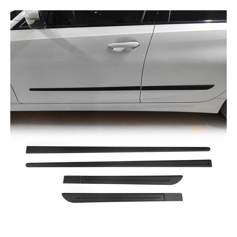 Garniture baguette de porte latérale pour Skoda Karoq 2017-2025 Mat Noir 4Pcs