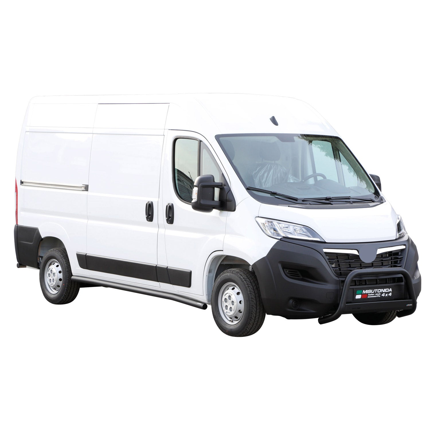 Pare-buffle Avant pour Opel Movano 2022-2026 63mm en Acier Inoxydable Noir