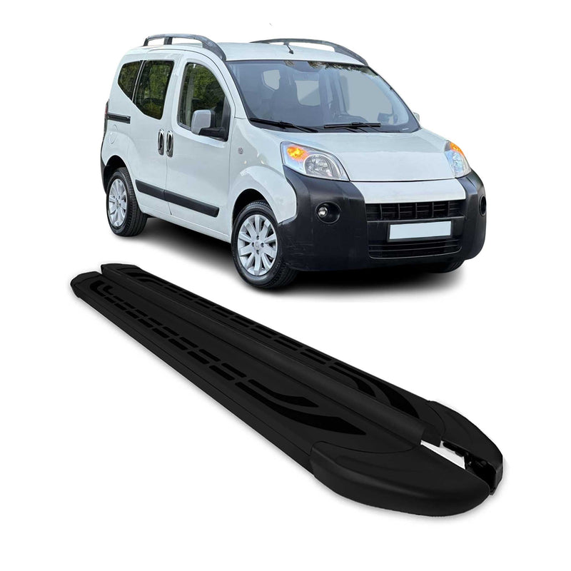 Marchepieds Latéraux pédale pour Citroen Nemo 2008-2021 Aluminium Noir 2Pcs