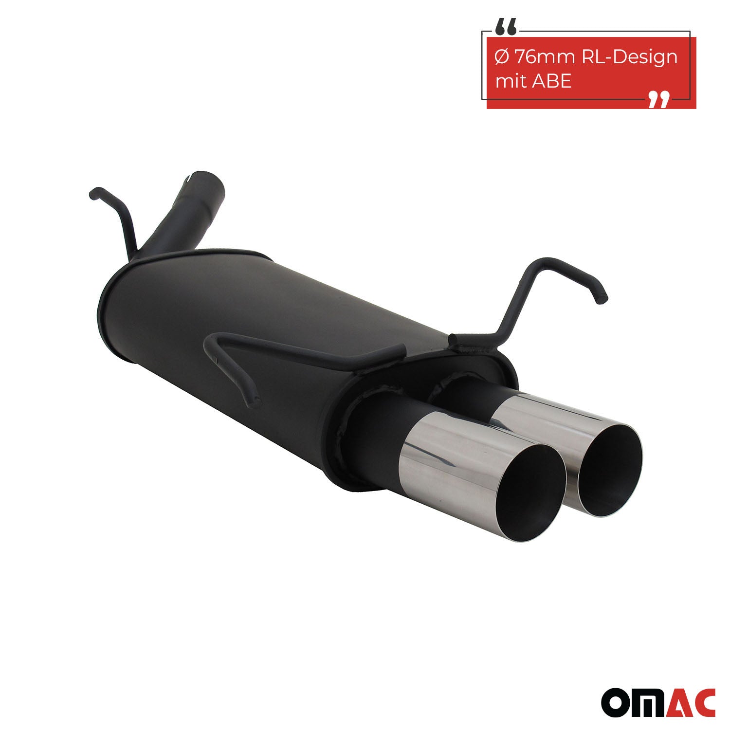 Échappement arrière sport Novus pour Opel Corsa C 2x76mm RL-Design avec ABE