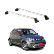 Barres de toit pour Suzuki Ignis MF 2016-2026 5P Gris Argenté 2 pièces ABE