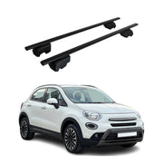 Barres de toit Transversales pour Fiat 500X 2014-2023 Fer Noir ABE
