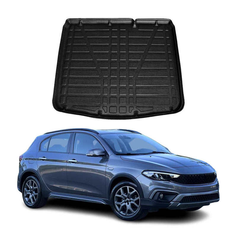 Tapis de Coffre pour Fiat Tipo Cross 2020-2025 en TPE Noir