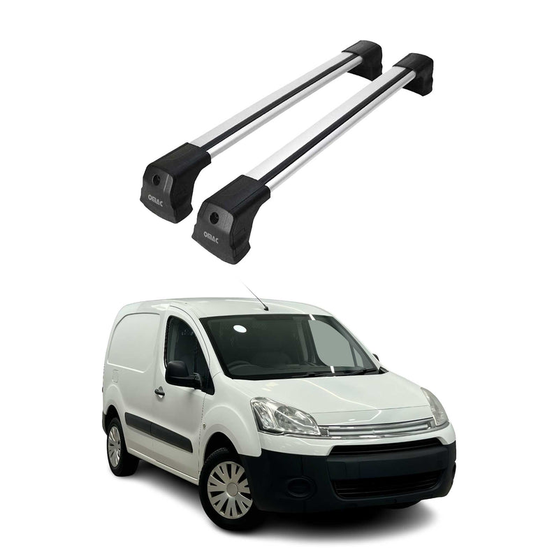 Barres de Toit Transversales pour Citroen Berlingo 2008-2018 Alu Gris 2x