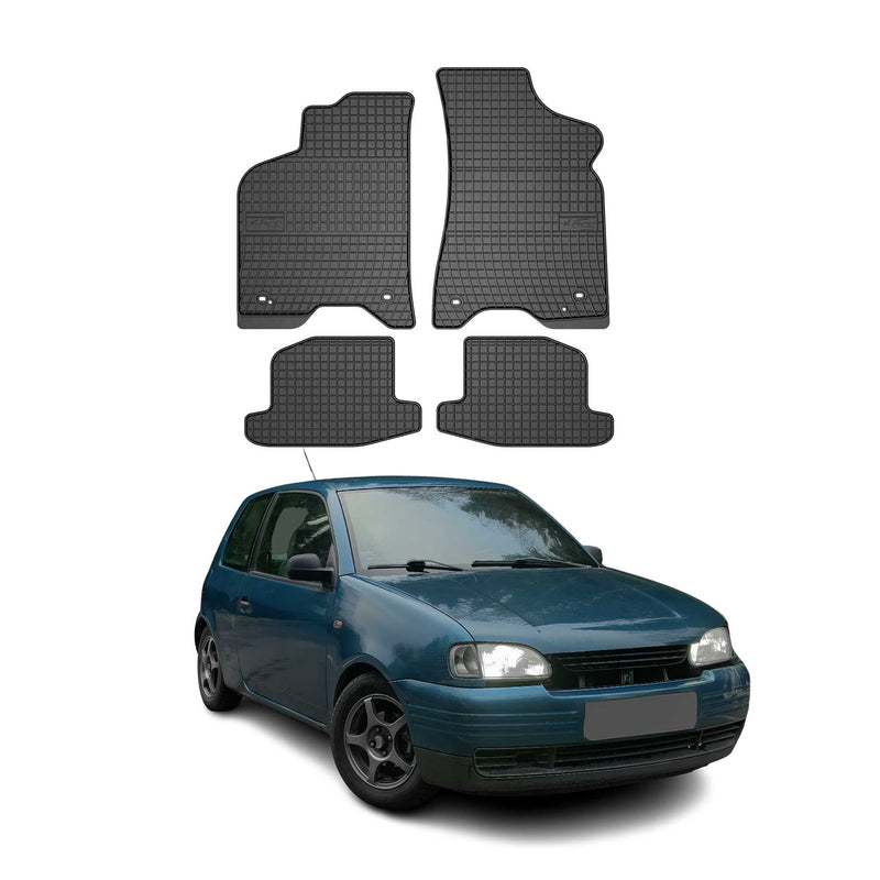 Tapis de Sol pour Seat Arosa 1997-2005 Caoutchouc Noir