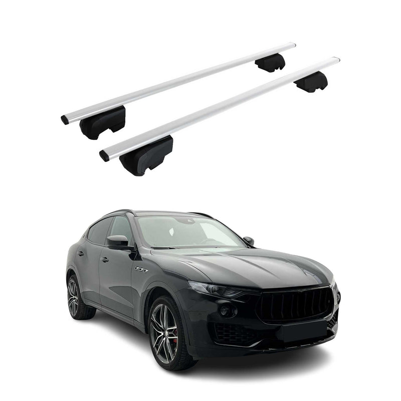 Barres de toit Transversales pour Maserati Levante 2017-2025 Fer Argent ABE