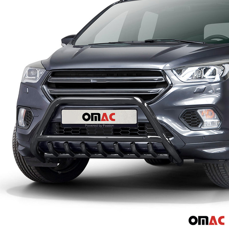 Pare-Buffle Avant Pour Ford Kuga 2017-2020 Noir Acier Inoxydable