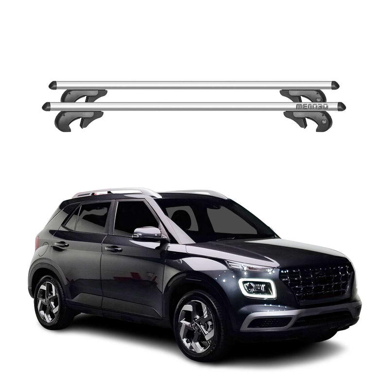 Barres de toit transversales pour Hyundai Venue 2020-2025 90kg Alu Gris 2tlg