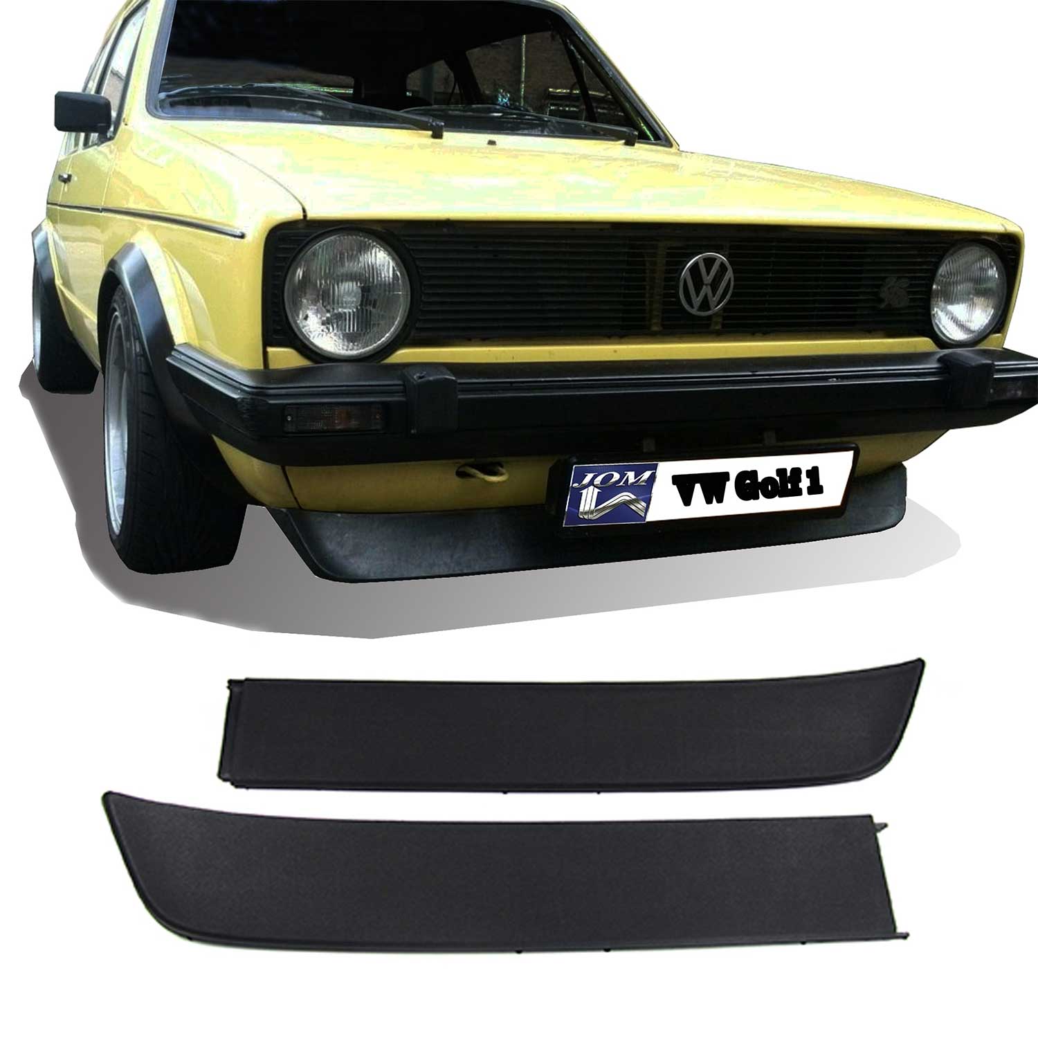 Spoiler avant lèvre de spoiler sport look pour Volkswagen Golf 1 1974-1983 Noir
