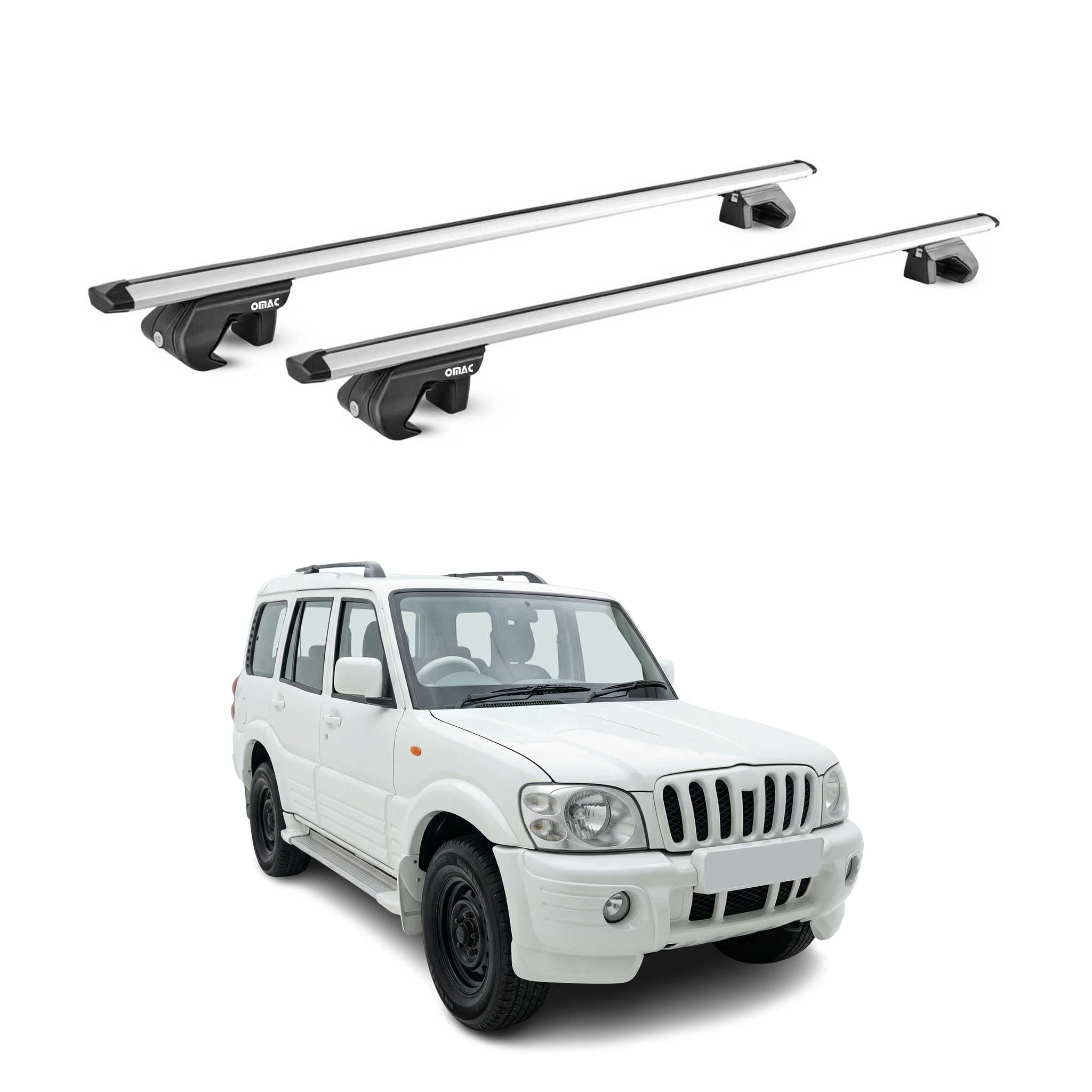 Barres de toit transversales ABE pour Mahindra Goa I 2003-2014 Pre-FL Gris 2x